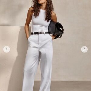 SPANX super smooth stretch twill wide leg white pants!